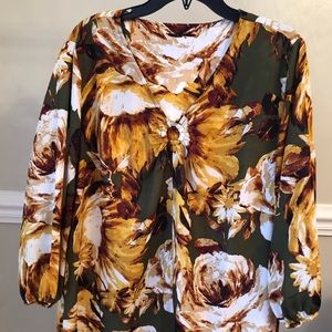 Cato Flower Print Top